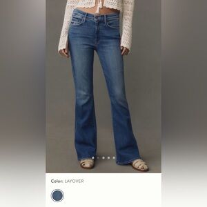 Mother The Weekender Flare in Layover Wash